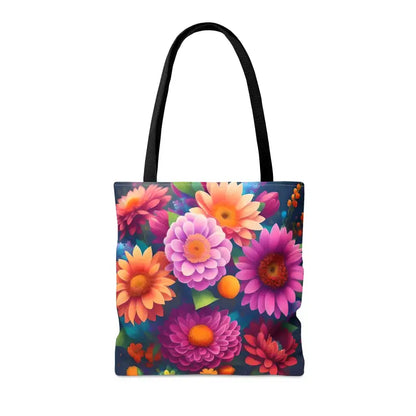 Whimsical Aop Tote Bag - Colorful Flower Fun! - Bags