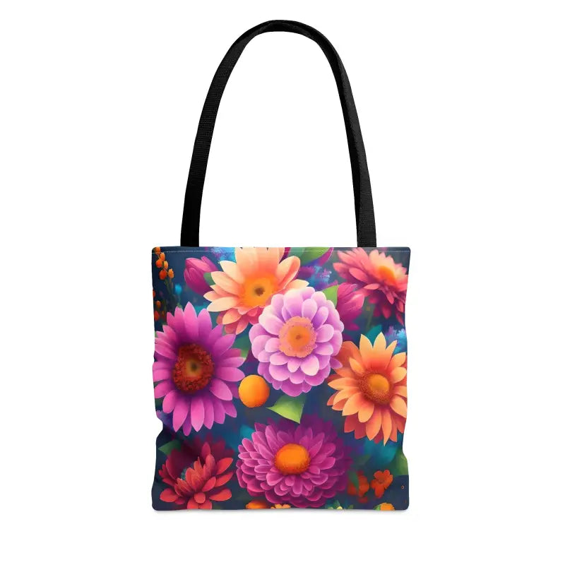 Whimsical Aop Tote Bag - Colorful Flower Fun! - Bags