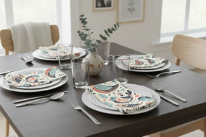 Whimsical Bird Pattern Cloth Napkins Set - Dipaliz