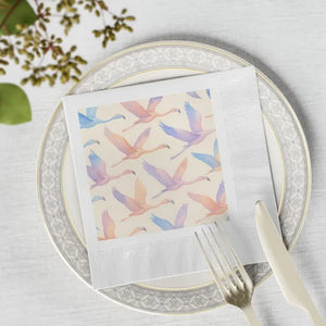 Premium Elegant Dining Napkins - Whimsical Bird Design - Dipaliz - Paper