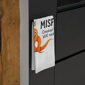 Whimsical Carrot Tea Towel - Colorful Kitchen Decor - Dipaliz - White / 28’’ × - Towels