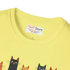 Whimsical Cat Softstyle T-shirt - Cute Lovers Gift - Dipaliz - T-shirts