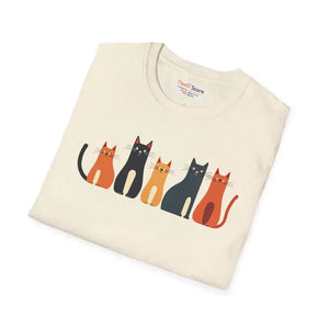 Whimsical Cat Softstyle T-shirt - Cute Lovers Gift - Dipaliz - T-shirts