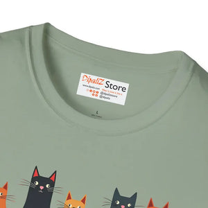 Whimsical Cat Softstyle T-shirt - Cute Lovers Gift - Dipaliz - T-shirts