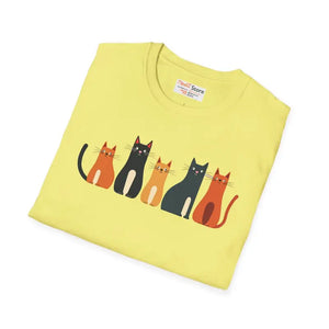 Whimsical Cat Softstyle T-shirt - Cute Lovers Gift - Dipaliz - T-shirts