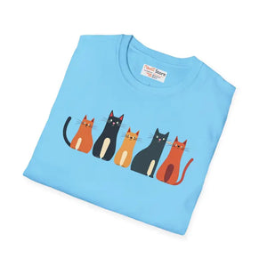 Whimsical Cat Softstyle T-shirt - Cute Lovers Gift - Dipaliz - T-shirts
