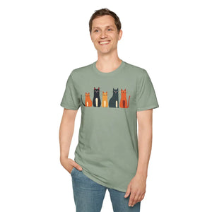 Whimsical Cat Softstyle T-shirt - Cute Lovers Gift - Dipaliz - T-shirts