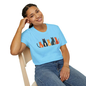 Whimsical Cat Softstyle T-shirt - Cute Lovers Gift - Dipaliz - T-shirts