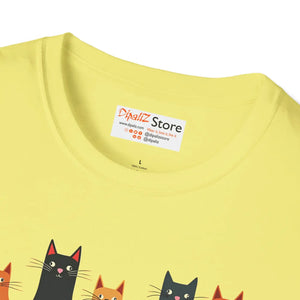 Whimsical Cat Softstyle T-shirt - Cute Lovers Gift - Dipaliz - T-shirts