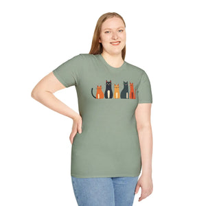Whimsical Cat Softstyle T-shirt - Cute Lovers Gift - Dipaliz - T-shirts