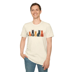 Whimsical Cat Softstyle T-shirt - Cute Lovers Gift - Dipaliz - T-shirts