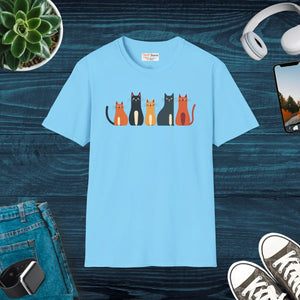 Whimsical Cat Softstyle T-shirt - Cute Lovers Gift - Dipaliz - T-shirts