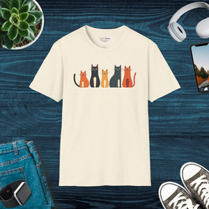 Whimsical Cat Softstyle T-shirt - Cute Lovers Gift - Dipaliz - T-shirts