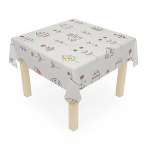 Easter Bunny Tablecloth Stylish One-sided Print Elegant Home Decor - one Size / White - Tablecloths