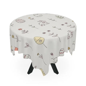 Easter Bunny Tablecloth Stylish One-sided Print Elegant Home Decor - one Size / White - Tablecloths