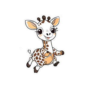 Giraffe Kiss Cut Vinyl Decals - Vibrant Safari Style - Dipaliz - Decorative Stickers