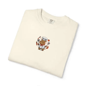 Whimsical Hippo Chef Cozy Tee - Soft Cotton Comfort - Dipaliz - T-shirts
