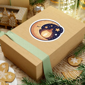 Whimsical Moon Lantern Sticker - Cozy Night Decor - Dipaliz - Decorative Stickers