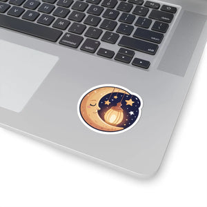 Whimsical Moon Lantern Sticker - Cozy Night Decor - Dipaliz - Decorative Stickers