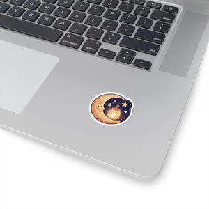 Whimsical Moon Lantern Sticker - Cozy Night Decor - Dipaliz - Decorative Stickers