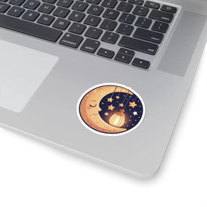 Whimsical Moon Kiss-cut Stickers - Dreamy Vinyl Decor - Dipaliz - Decorative