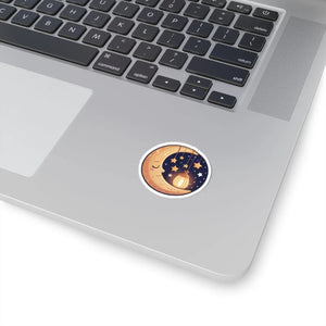 Whimsical Moon Kiss-cut Stickers - Dreamy Vinyl Decor - Dipaliz - Decorative