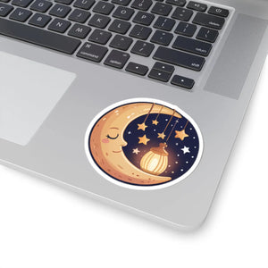 Whimsical Moon Kiss-cut Stickers - Dreamy Vinyl Decor - Dipaliz - Decorative