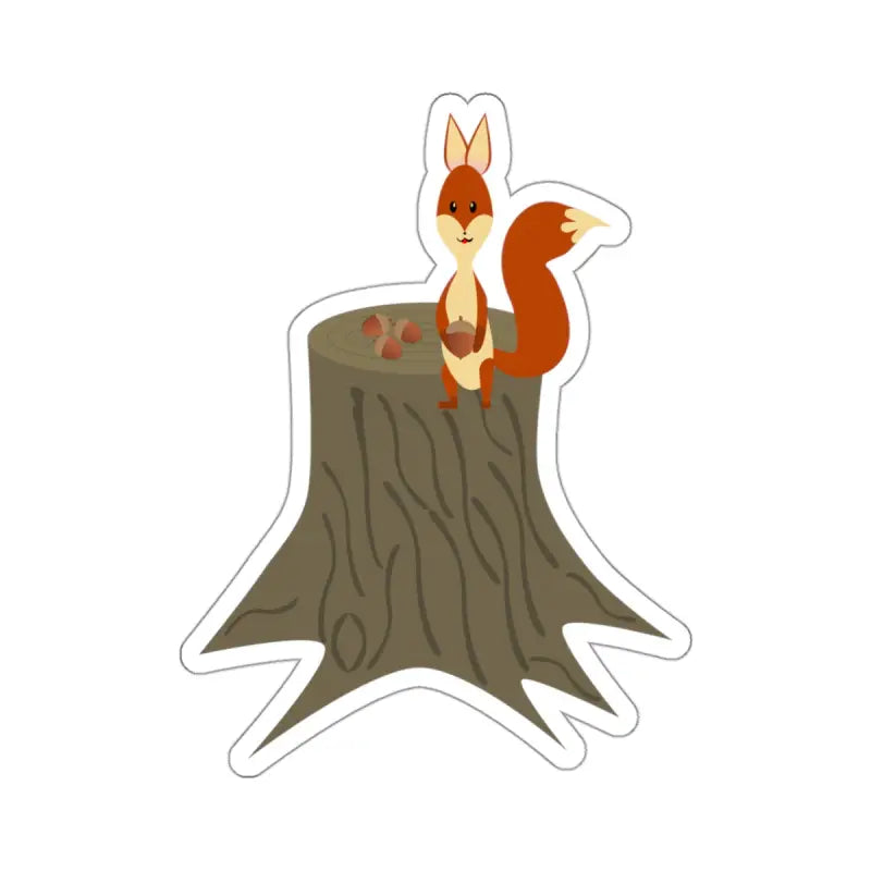 Nutty Squirrel Kiss Cut Stickers: Whimsy for your World - 3’’ × / White Paper Products