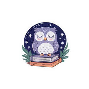 Vibrant Whimsical Owl Kiss-cut Stickers Vinyl Decor - Dipaliz - Decorative