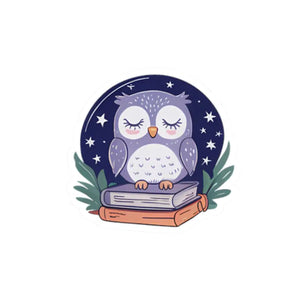 Whimsical Owl Kiss-cut Stickers - Vibrant Artful Decor - Dipaliz - Decorative