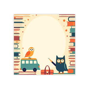 Whimsical Owl Note Pads - Colorful Study Essentials - Dipaliz - 4’’ x / White - Sticky Notes