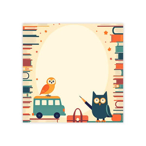 Whimsical Owl Note Pads - Colorful Study Essentials - Dipaliz - Sticky Notes
