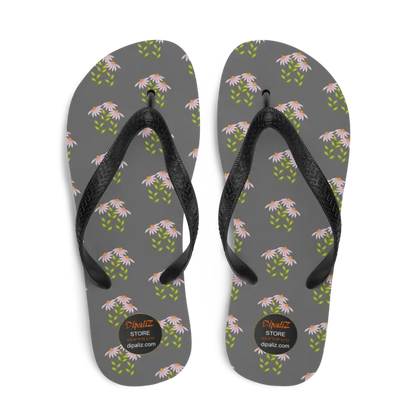 Whimsical Pink Flower Flip Flops: Perfect Summer Fun Footwear - Flip-flop