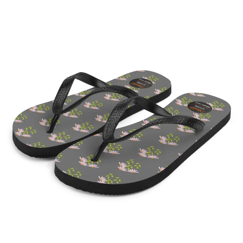 Whimsical Pink Flower Flip Flops: Perfect Summer Fun Footwear - s Flip-flop