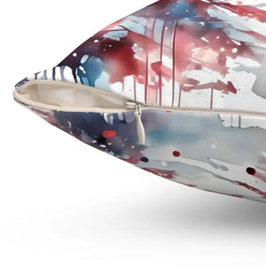 Rudolf Reindeer Spun Polyester Square Pillow Christmas Decor - Dipaliz - Throw Pillows