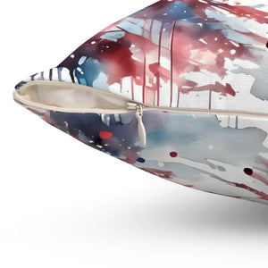 Rudolf Reindeer Spun Polyester Square Pillow Christmas Decor - Dipaliz - Throw Pillows