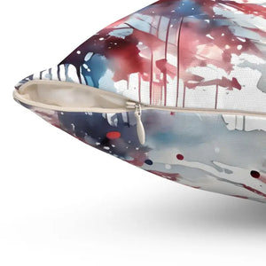 Rudolf Reindeer Spun Polyester Square Pillow Christmas Decor - Dipaliz - Throw Pillows