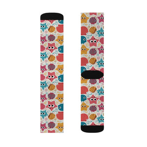 Whimsical Starfishes and Sea Shells Socks Eco-friendly Gifts - Dipaliz