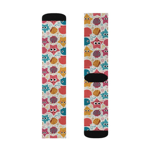 Whimsical Starfishes and Sea Shells Socks Eco-friendly Gifts - Dipaliz