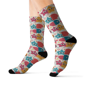 Whimsical Starfishes and Sea Shells Socks Eco-friendly Gifts - Dipaliz