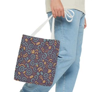 Swirl Tote Bag Eco Style Fabric Canvas Beach Colorful Dipaliz - Bags