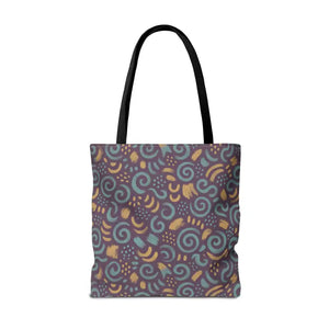 Swirl Tote Bag Eco Style Fabric Canvas Beach Colorful Dipaliz - Bags
