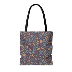Swirl Tote Bag Eco Style Fabric Canvas Beach Colorful Dipaliz - Bags