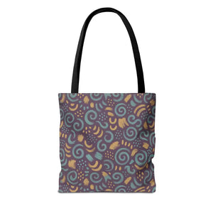 Swirl Tote Bag Eco Style Fabric Canvas Beach Colorful Dipaliz - Bags