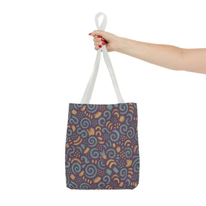 Swirl Tote Bag Eco Style Fabric Canvas Beach Colorful Dipaliz - Bags