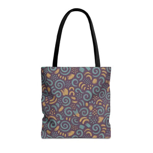 Swirl Tote Bag Eco Style Fabric Canvas Beach Colorful Dipaliz - Bags