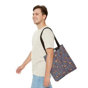 Vibrant Swirl Tote Bag - Eco Style Fabric Canvas - Dipaliz - Bags