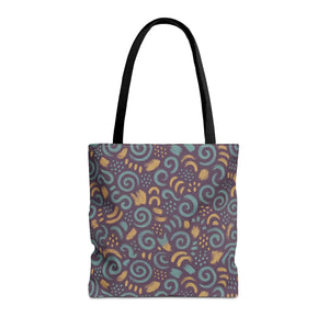 Vibrant Swirl Tote Bag - Eco Style Fabric Canvas - Dipaliz - Bags