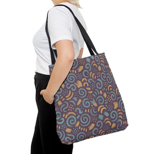 Vibrant Swirl Tote Bag - Eco Style Fabric Canvas - Dipaliz - Bags