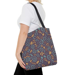 Vibrant Swirl Tote Bag - Eco Style Fabric Canvas - Dipaliz - Bags